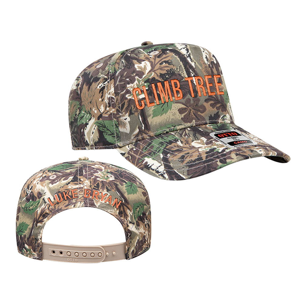 Climb Tree Camo Hat Front and Back